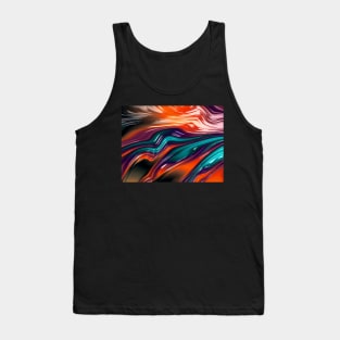 Shiny flowing fractal art Tank Top